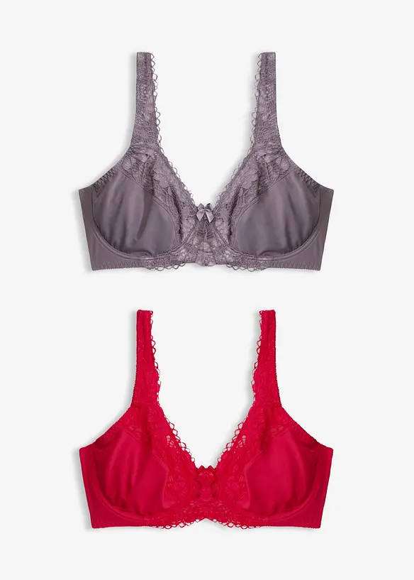 Reggiseno minimizer con spalline imbottite (pacco da 2), bonprix