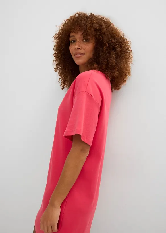 Abito t-shirt oversize con scollatura a V (pacco da 2), bonprix