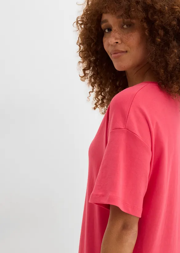Abito t-shirt oversize con scollatura a V (pacco da 2), bonprix