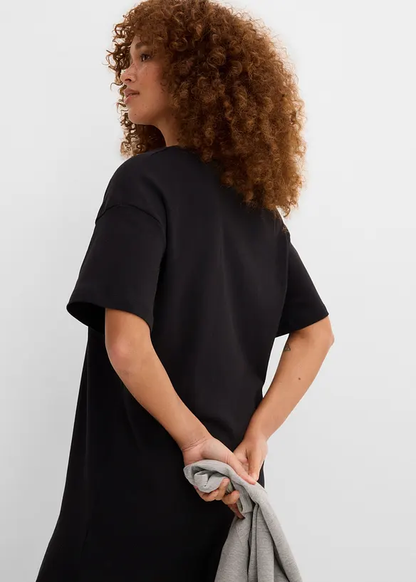 Abito t-shirt oversize con scollatura a V (pacco da 2), bonprix