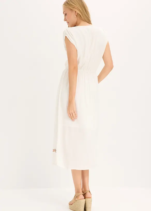 Abito midi boho chic in viscosa fluida, bonprix