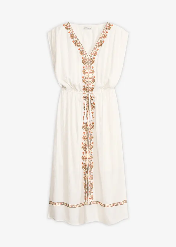 Abito midi boho chic in viscosa fluida, bonprix