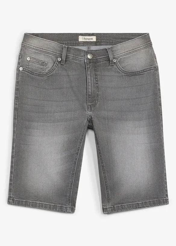 Bermuda di jeans elasticizzati con cavallo rafforzato, regular fit, bonprix