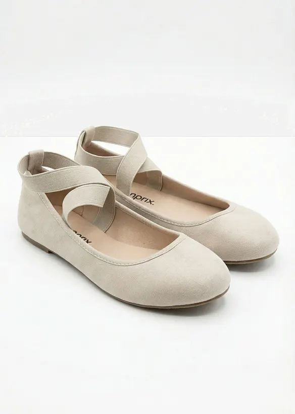 Ballerine con cinturini elasticizzati, bonprix