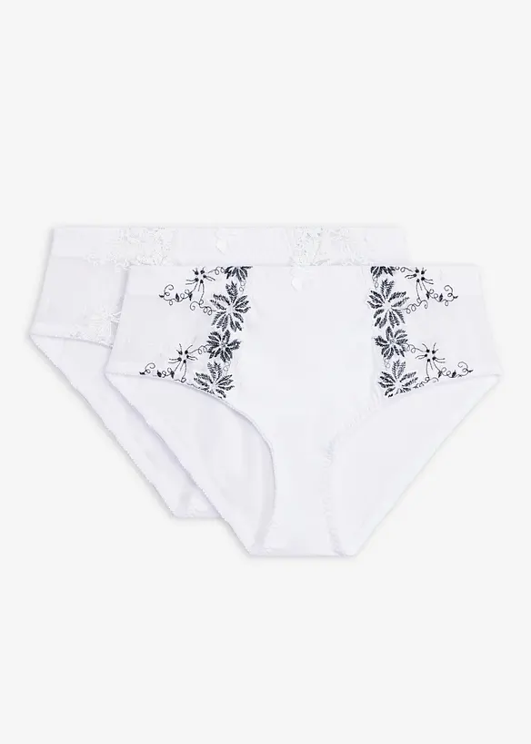 Slip modellante con ricamo delicato (pacco da 2), bonprix