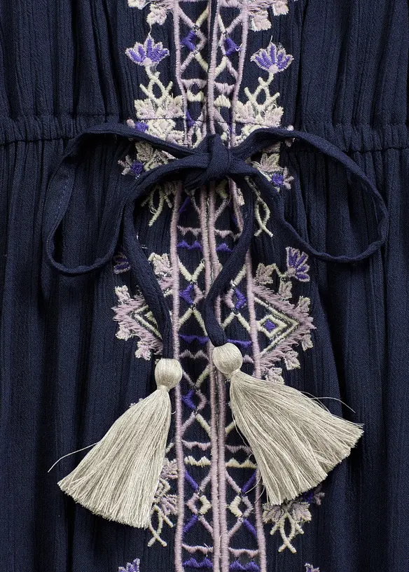 Abito midi boho chic in viscosa fluida, bonprix