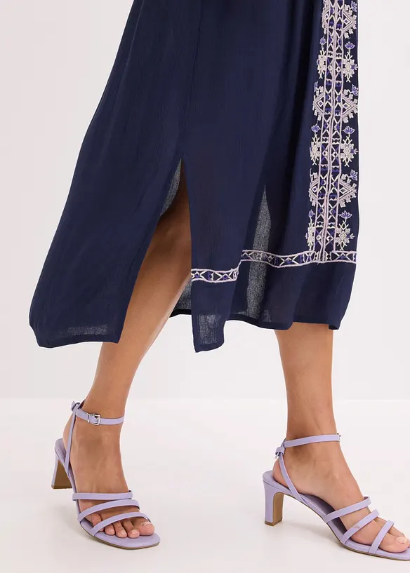 Abito midi boho chic in viscosa fluida, bonprix