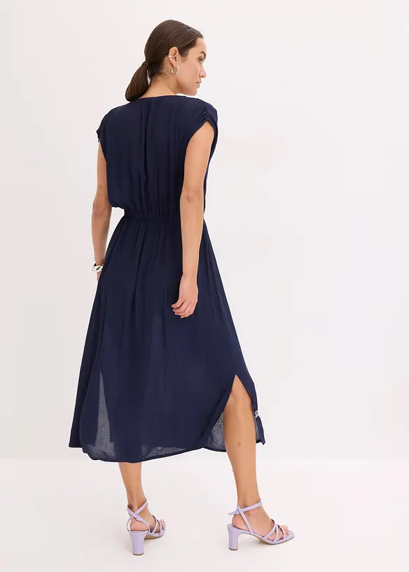 Abito midi boho chic in viscosa fluida, bonprix