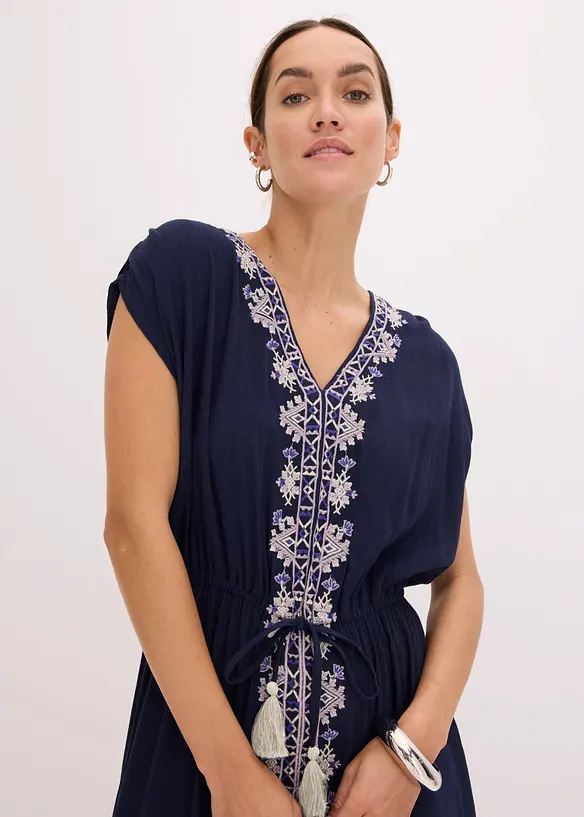 Abito midi boho chic in viscosa fluida, bonprix