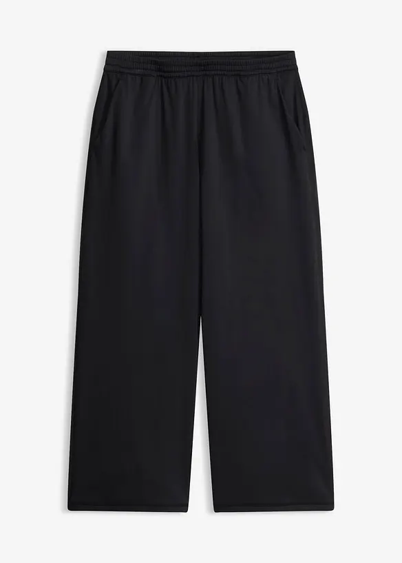 Pantaloni sportivi comodi con gambe larghe, ad asciugatura rapida, bonprix