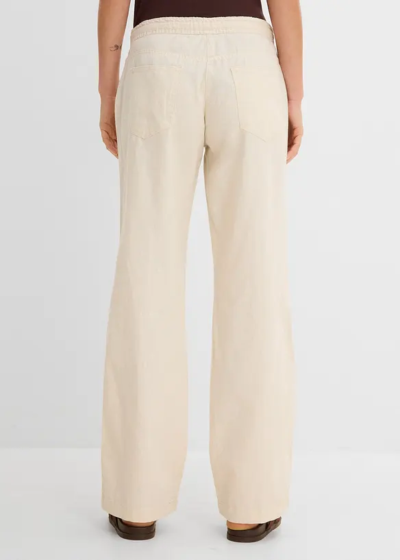 Pantaloni a palazzo in misto lino, bonprix