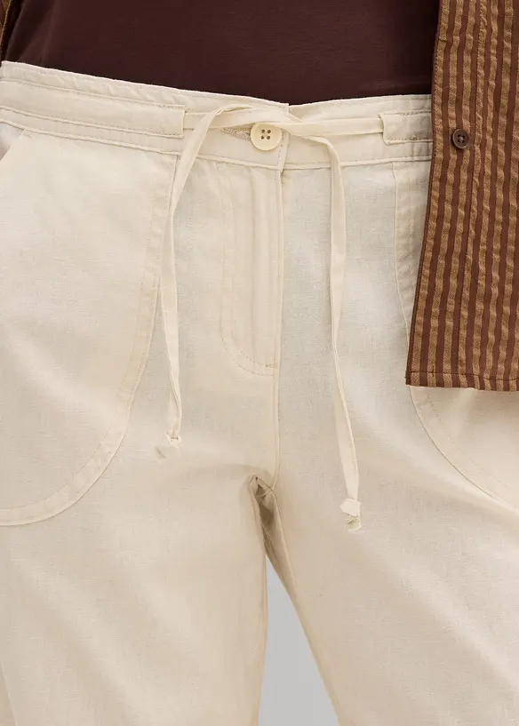 Pantaloni a palazzo in misto lino, bonprix