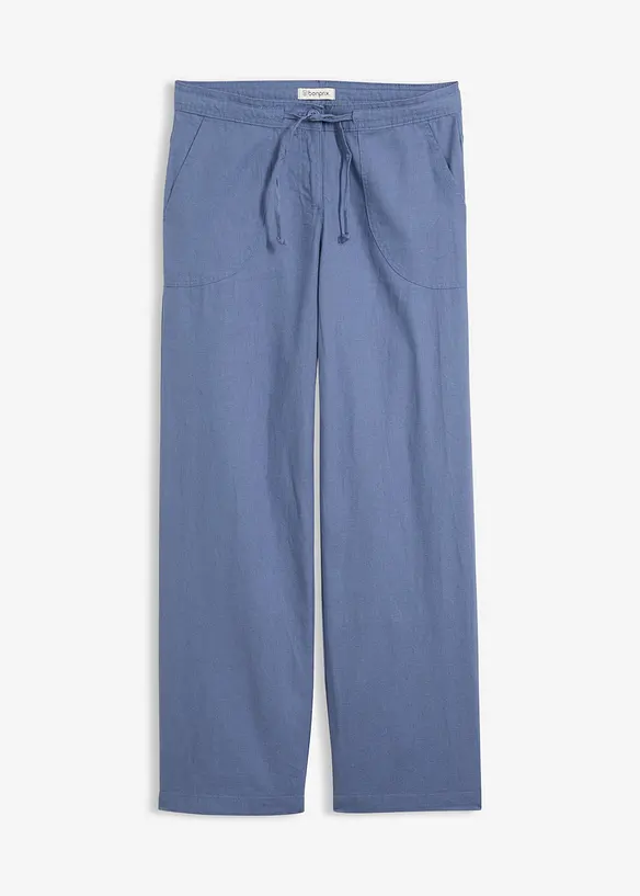 Pantaloni a palazzo in misto lino, bonprix