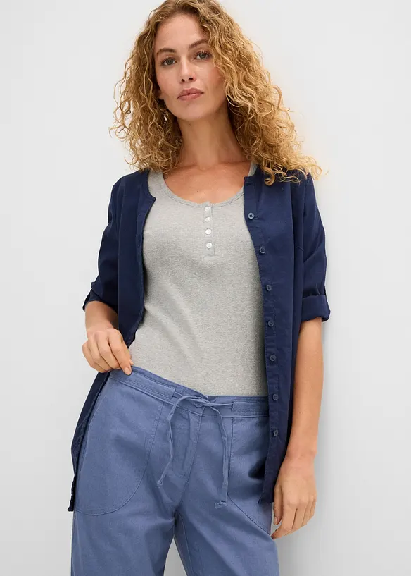 Pantaloni a palazzo in misto lino, bonprix