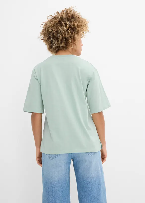 T-shirt boxy in filato fiammato di puro cotone biologico (pacco da 2), bonprix