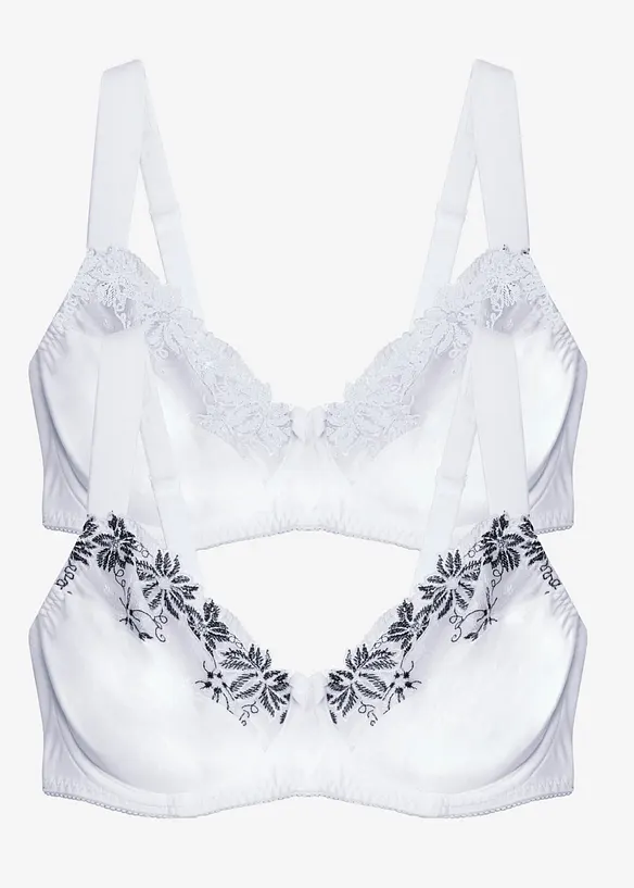 Reggiseno con ferretto e spalline imbottite (pacco da 2), bonprix