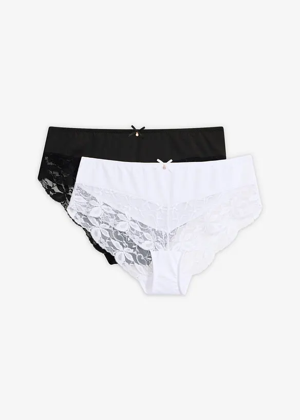 Panty con pizzo raffinato (pacco da 2), bonprix