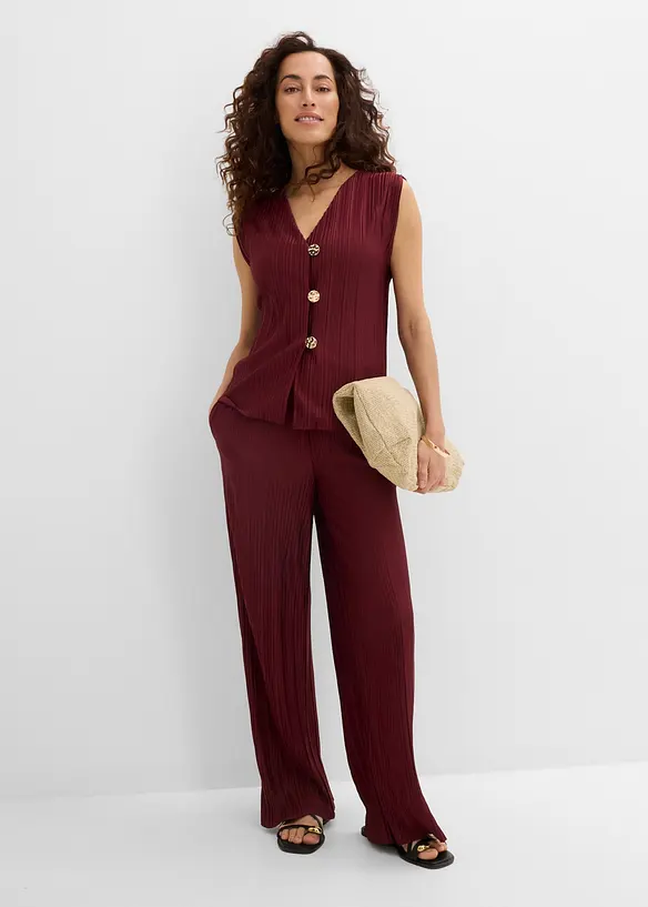 Pantaloni in jersey plissettati, bonprix