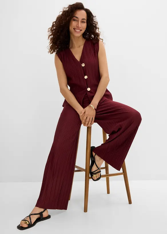 Pantaloni in jersey plissettati, bonprix