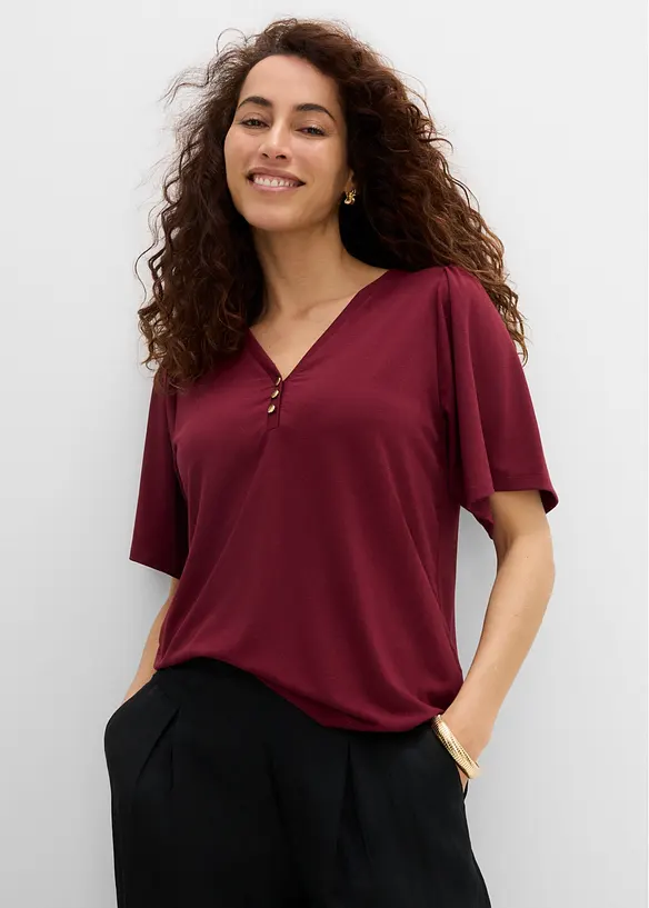 Maglia in viscosa con bottoni, bonprix