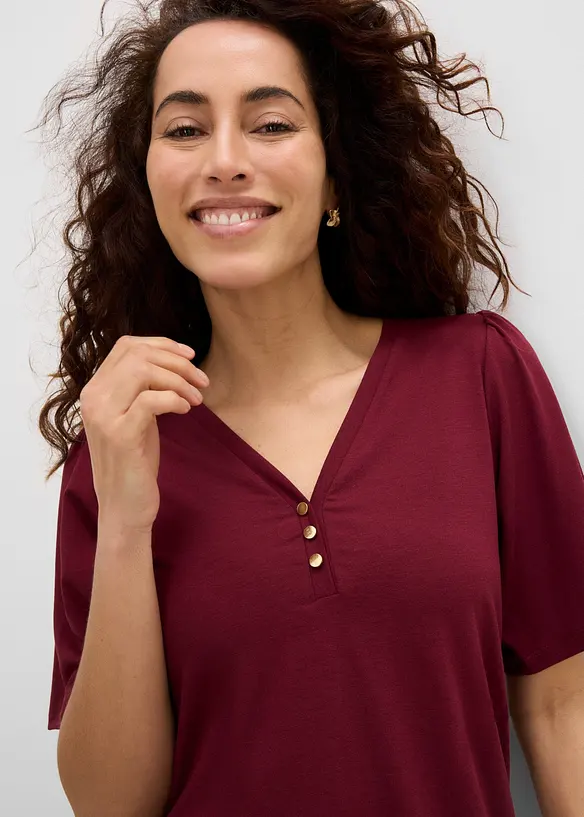 Maglia in viscosa con bottoni, bonprix