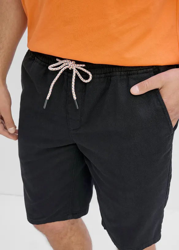 Bermuda con elastico in vita in puro cotone, regular fit, bonprix