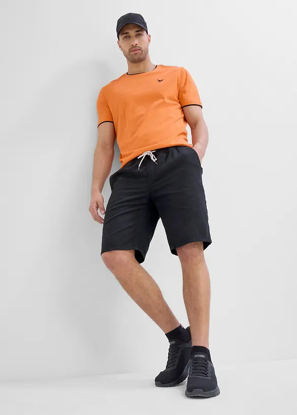 Bermuda con elastico in vita in puro cotone, regular fit, bonprix