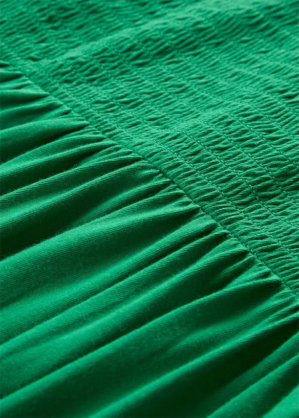 Abito in misto viscosa e cotone con fondo leggermente svasato, bonprix