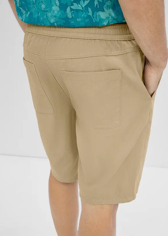 Bermuda in puro cotone con elastico in vita, regular fit, bonprix