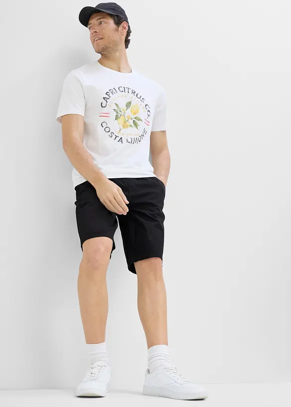Bermuda in puro cotone con elastico in vita, regular fit, bonprix