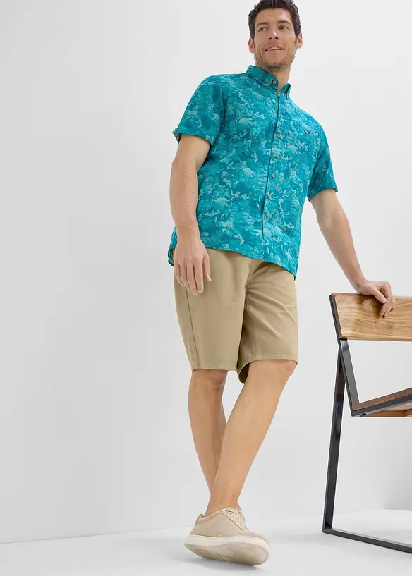 Bermuda in puro cotone con elastico in vita, regular fit, bonprix