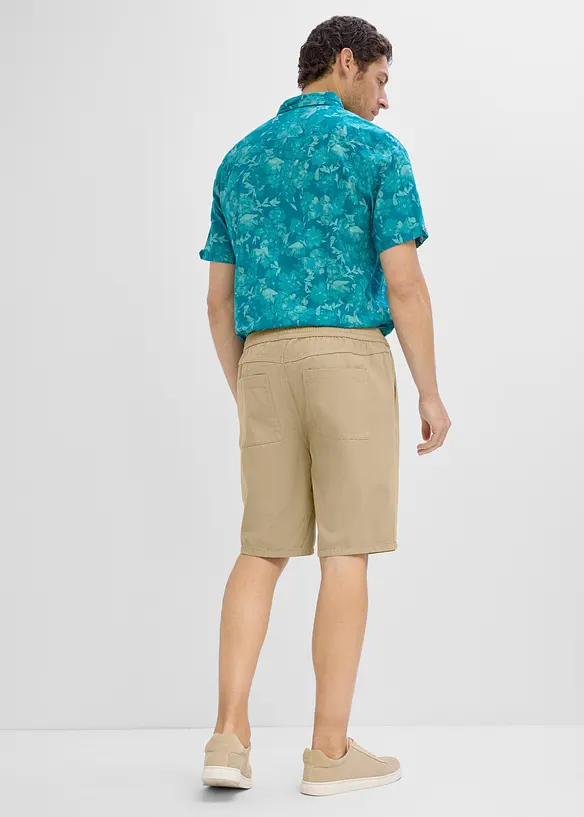Bermuda in puro cotone con elastico in vita, regular fit, bonprix