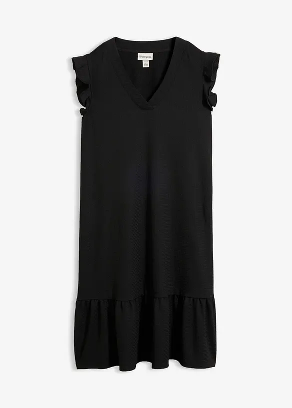 Abito di jersey con volant, bonprix