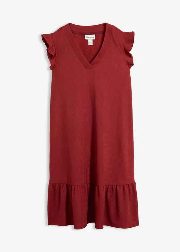 Abito di jersey con volant, bonprix