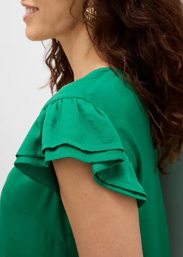 Blusa con volant, bonprix