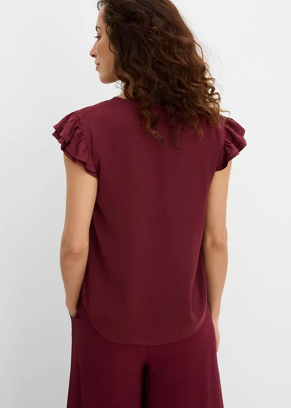Blusa con volant, bonprix