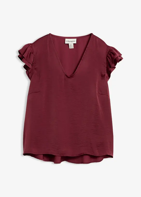 Blusa con volant, bonprix