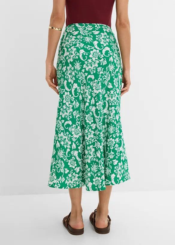 Gonna midi in misto viscosa morbido, bonprix