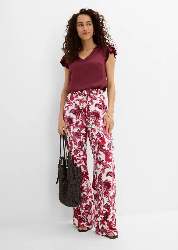 Pantaloni larghi in viscosa fluida, bonprix