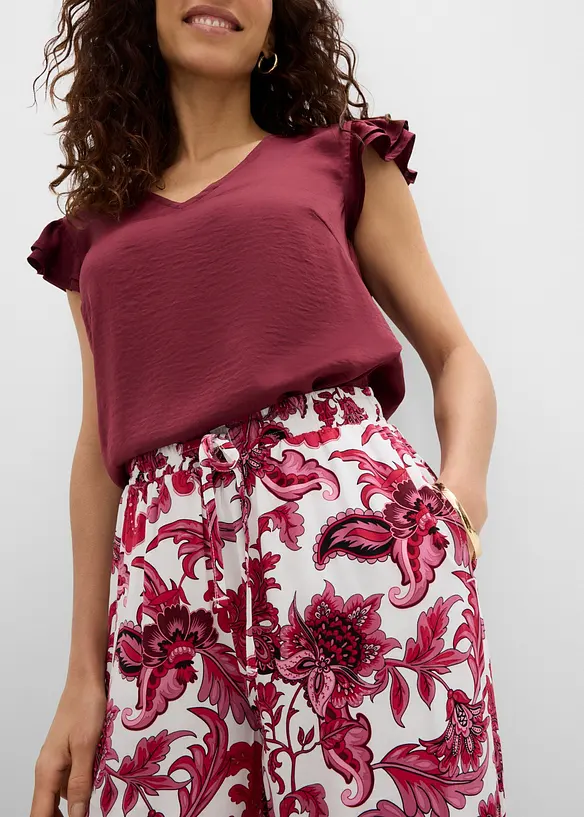Pantaloni larghi in viscosa fluida, bonprix