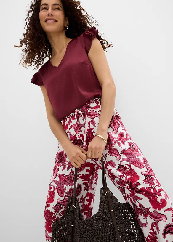 Pantaloni larghi in viscosa fluida, bonprix