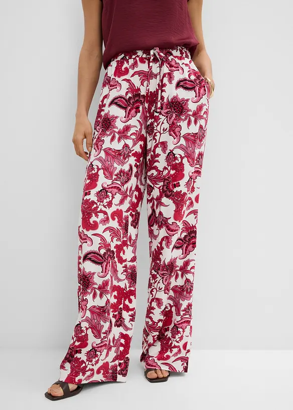 Pantaloni larghi in viscosa fluida, bonprix