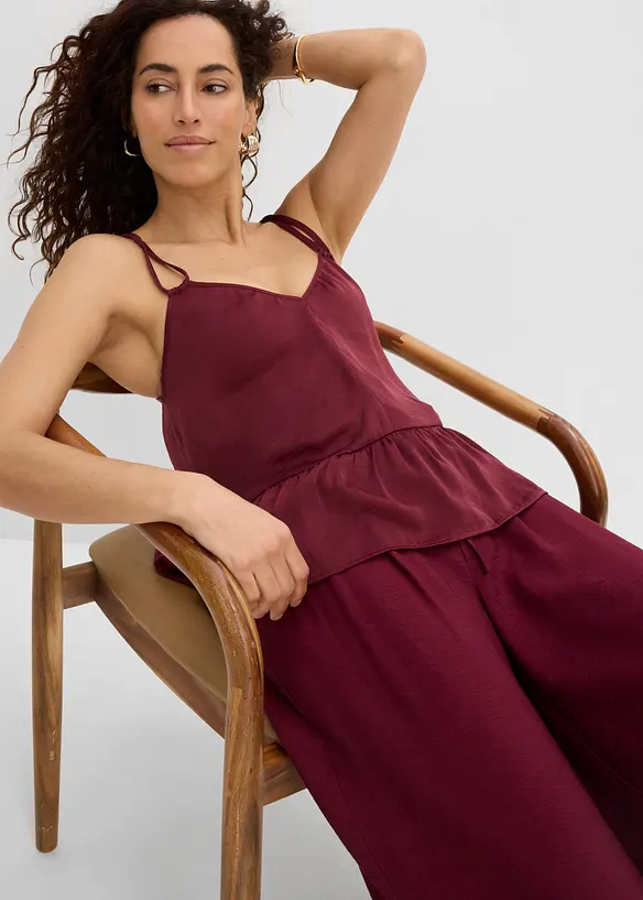 Top in satin fluido, bonprix