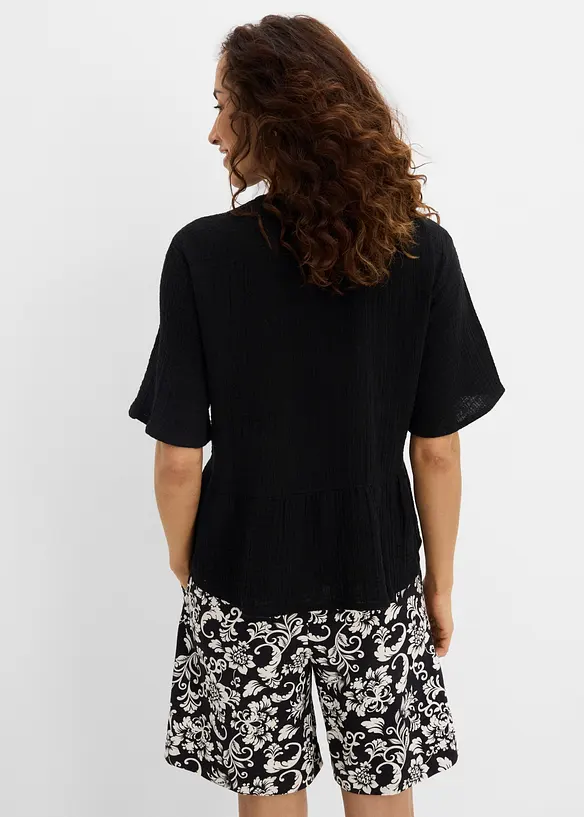 Blusa in mussola vaporosa, bonprix
