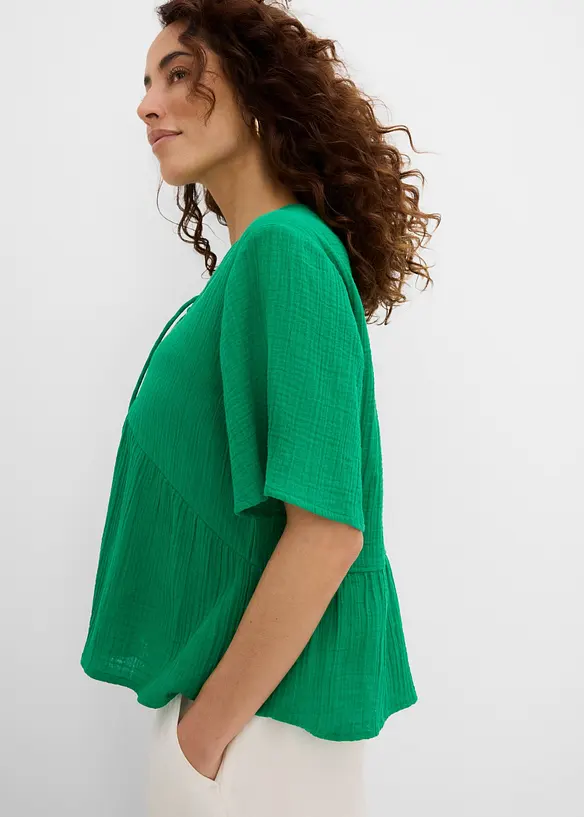 Blusa in mussola vaporosa, bonprix