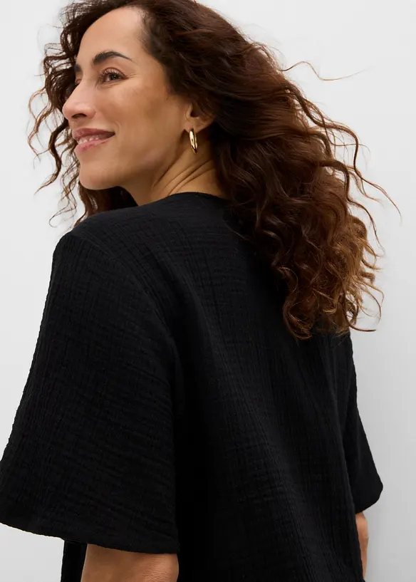 Blusa in mussola vaporosa, bonprix