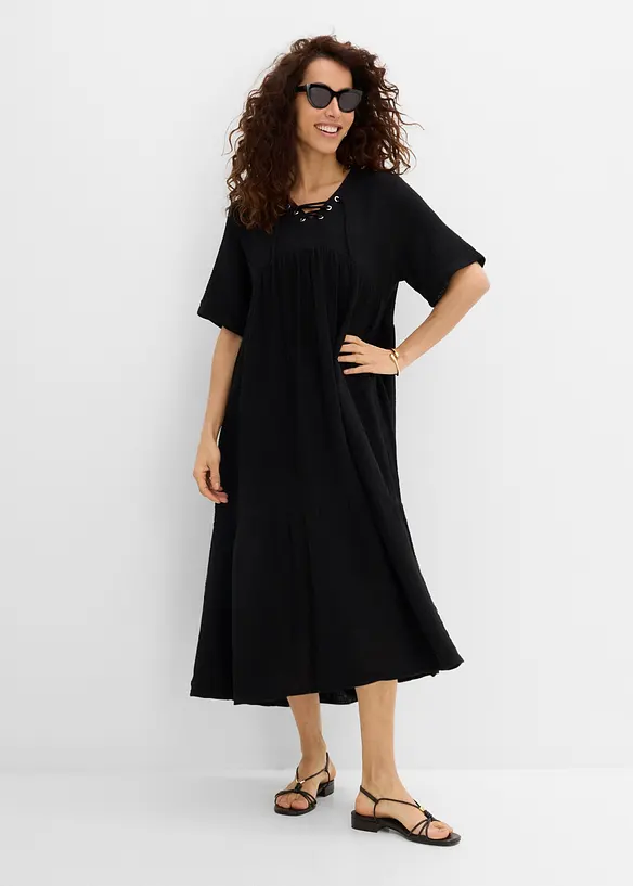 Abito midi in puro cotone, bonprix