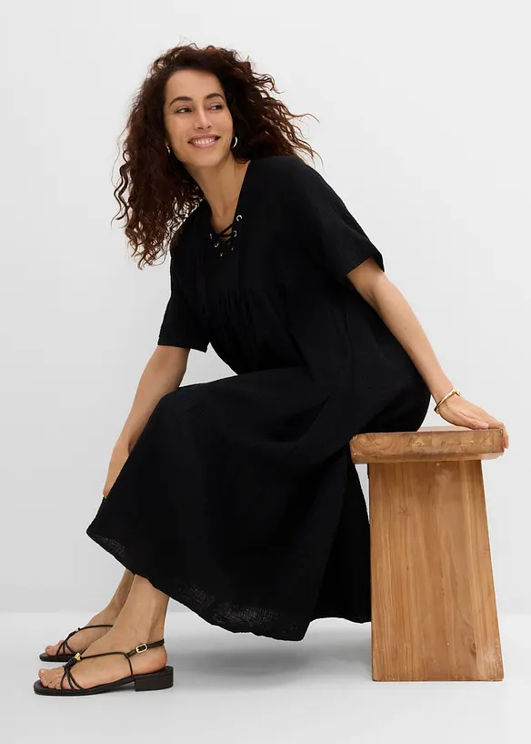Abito midi in puro cotone, bonprix