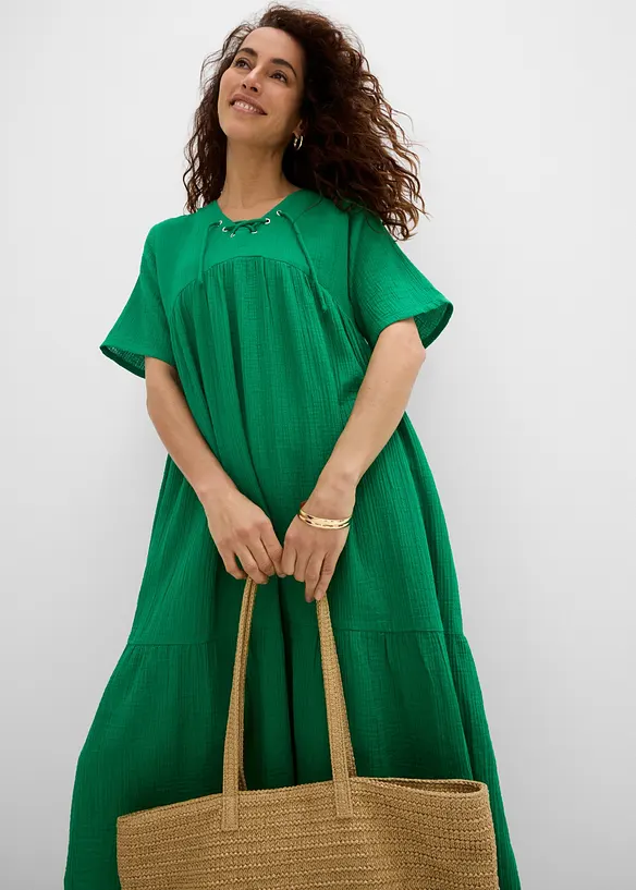 Abito midi in puro cotone, bonprix