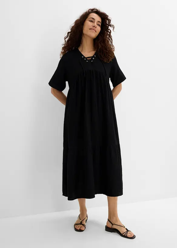 Abito midi in puro cotone, bonprix